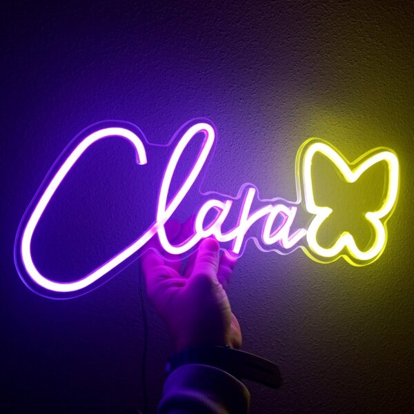 Letrero neón led personalizado con nombre