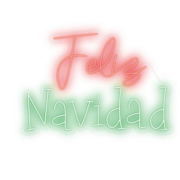 Cartel luminoso neón feliz Navidad personalizado - Imagen 7