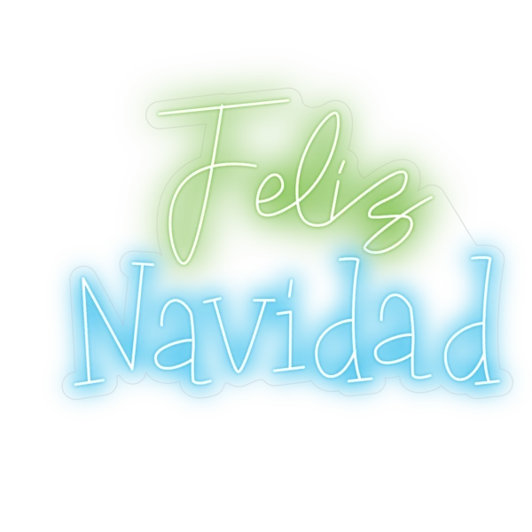 Cartel luminoso neón feliz Navidad personalizado - Imagen 4