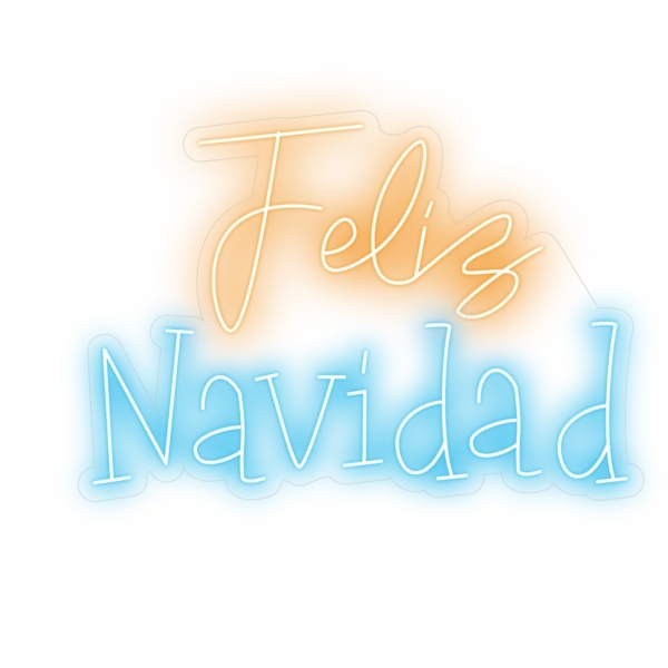 Cartel luminoso neón feliz Navidad personalizado - Imagen 5
