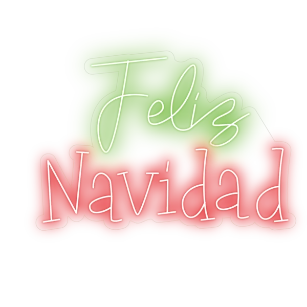 Cartel luminoso neón feliz Navidad personalizado - Imagen 6
