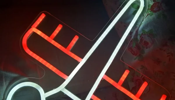 Neón-led personalizado tijeras y peine peluquería - Imagen 5
