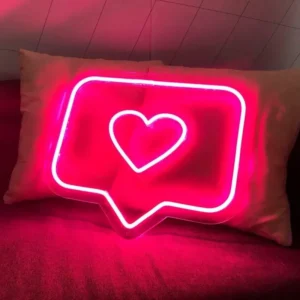 Letrero personalizado neón led forma de corazón