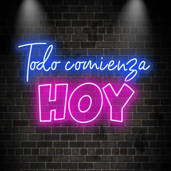 Neón led personalizado boda Todo comienza HOY