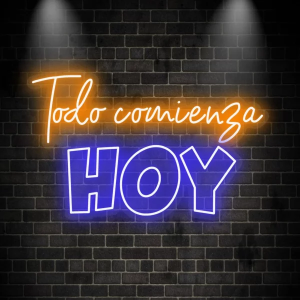 Neón led personalizado boda Todo comienza HOY - Imagen 4