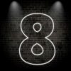 numero 8 neon led
