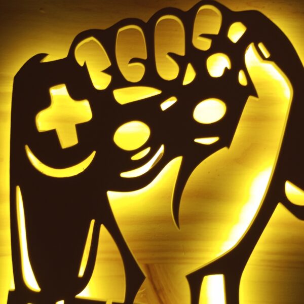 Placa neón-led Gamers mando mano con nombre personalizado - Imagen 2