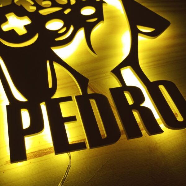 Placa neón-led Gamers mando mano con nombre personalizado - Imagen 5