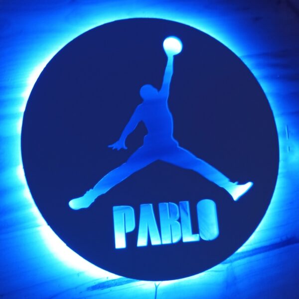 Cartel neón-led nombre jugador baloncesto - Imagen 2