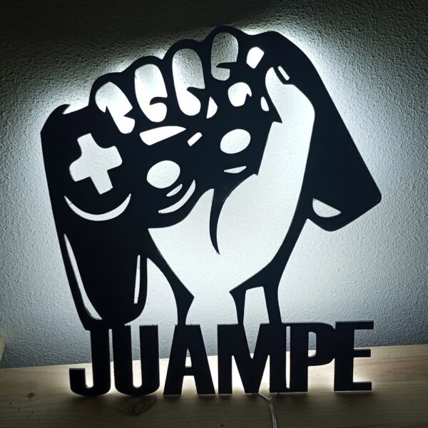 Placa neón-led Gamers mando mano con nombre personalizado - Imagen 8