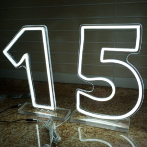 Neón led personalizado números cumpleaños
