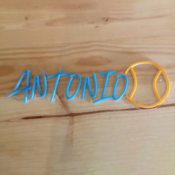 Letrero neón led personalizado nombre pelota Tenis - Imagen 3