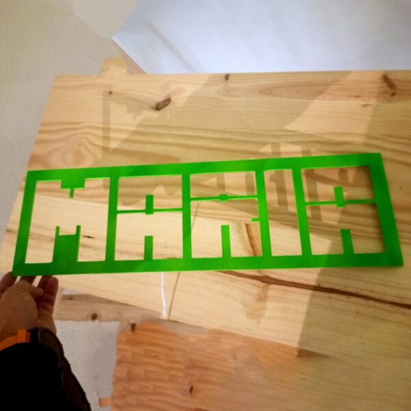 Cartel personalizado nombre Minecraft en madera con luz led neón - Imagen 12