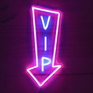 Cartel neón-led personalizado VIP para fiestas
