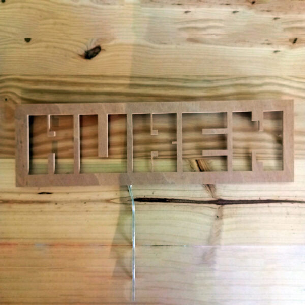 Cartel personalizado nombre Minecraft en madera con luz led neón - Imagen 5