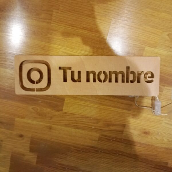 Cartel neon-led nombre usuario Instagram - Imagen 3