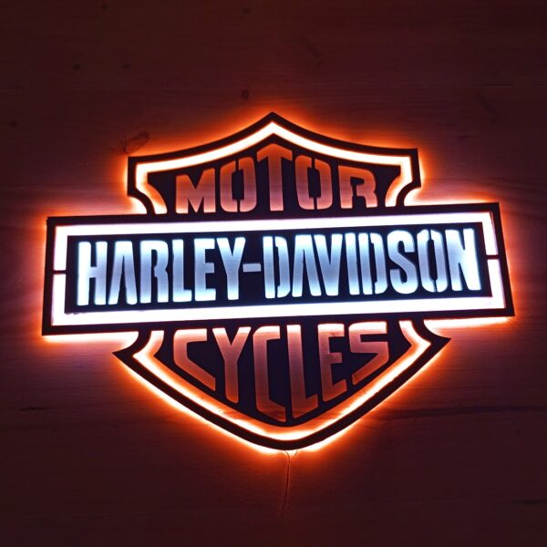 Cartel neon-led Harley Davidson