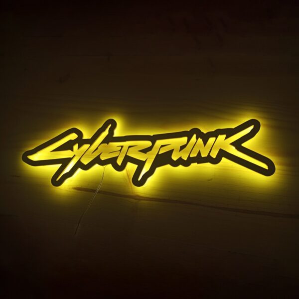 Cartel inspirado juego Cyberpunk 2077