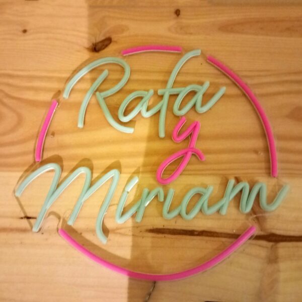 Letrero neón led personalizado nombre novios boda - Imagen 5