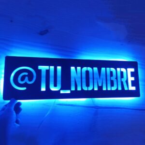 Cartel neon-led nombre usuario arroba